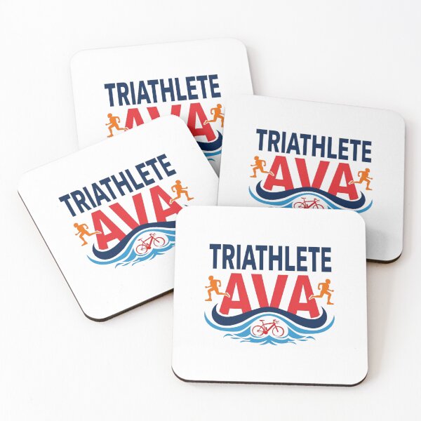Artikelvorschau, Dynamische Triathletin Ava – Schwimmen, Radfahren, Laufen entworfen und verkauft von Triathlongram.