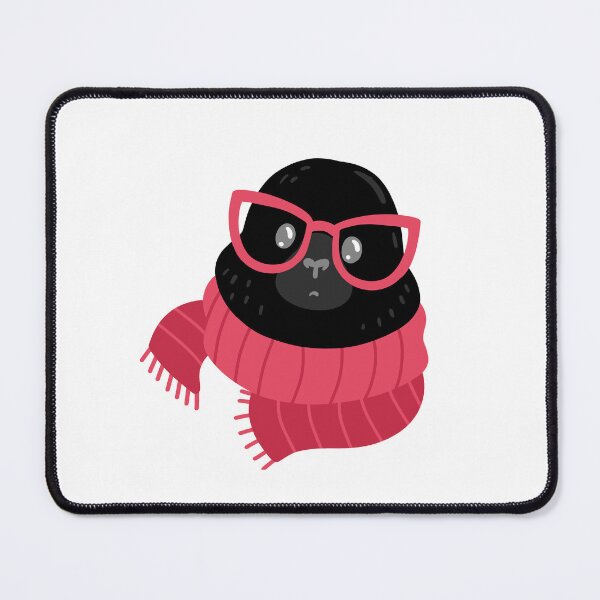 Item preview, Mole in a red winter scarf designed and sold by jazzydevil.