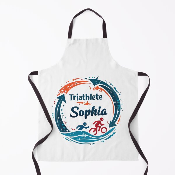 Artikelvorschau, Dynamische Triathletin Sophia – Schwimmen, Radfahren, Laufen entworfen und verkauft von Triathlongram.