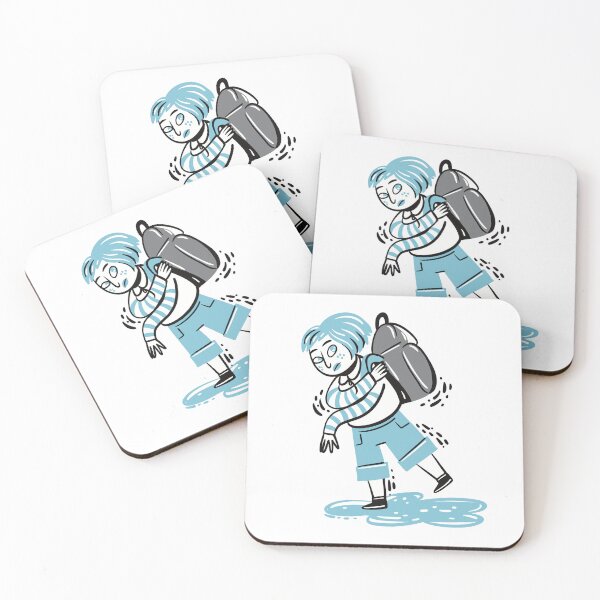 Item preview, Bluebell girl struggling with a backpack designed and sold by jasmineberry.