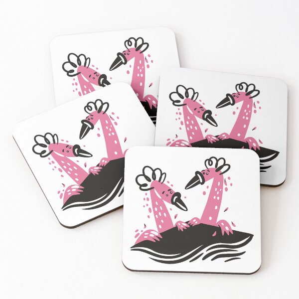 Item preview, Flamingoes on the edge of the pool designed and sold by jasmineberry.