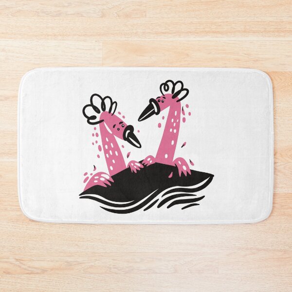 Item preview, Flamingoes on the edge of the pool designed and sold by jasmineberry.