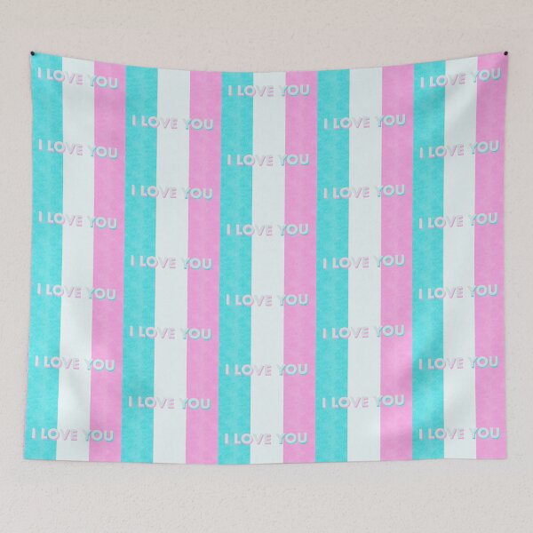 Item preview, I love you Trans Queer Flag LGBTQIA Ally Pride Neapolitan Risograph Print designed and sold by fancysarah.