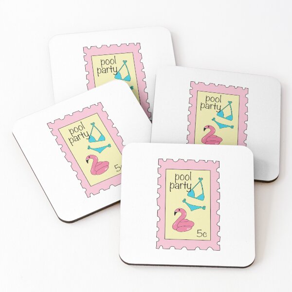Item preview, ‘Pool Party’ postage stamp graphic designed and sold by celestialstyles.