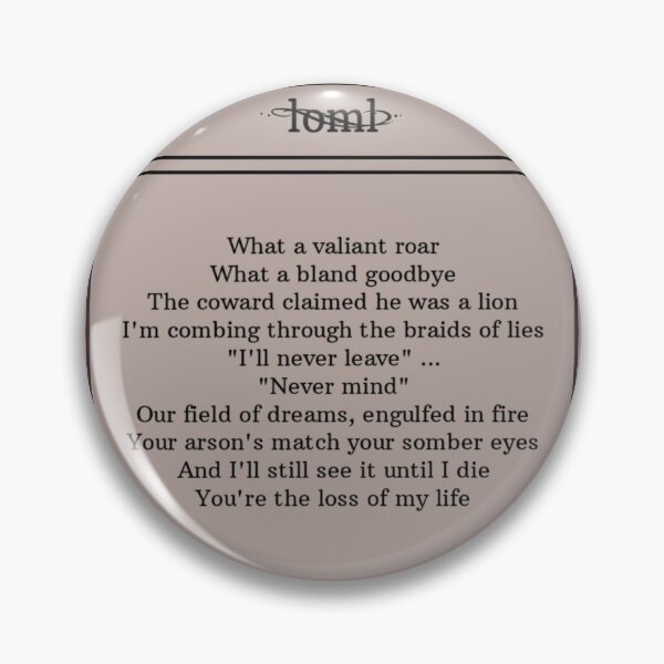 Item preview, Loml lyric card designed and sold by Your Fantasy.