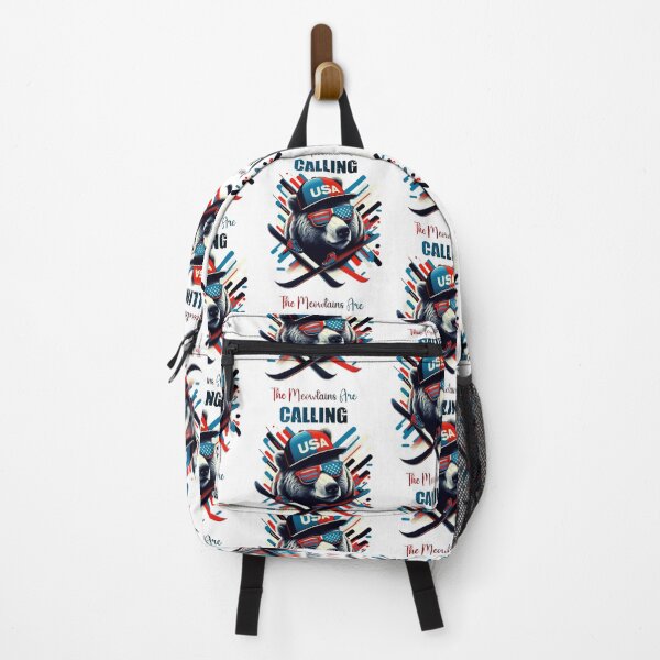 Item preview, The Meowtains Are Calling Funny Ski American Bear Lovers Skiing designed and sold by Creat-Des.