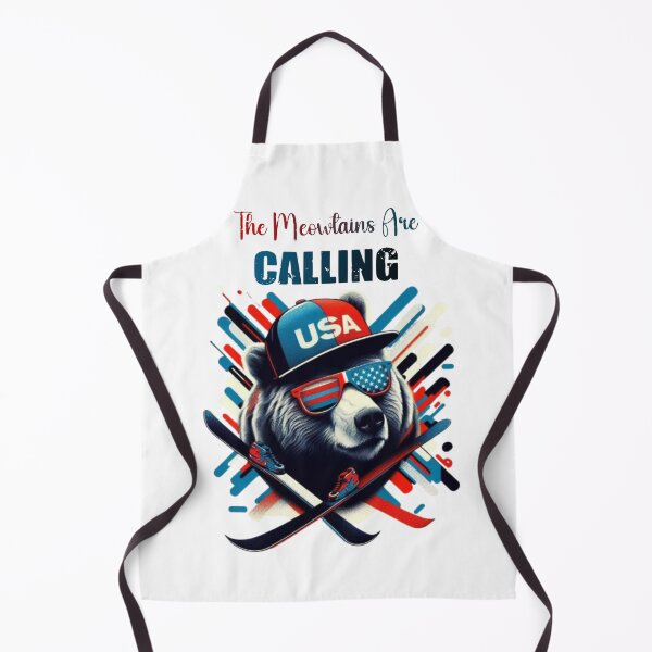 Item preview, The Meowtains Are Calling Funny Ski American Bear Lovers Skiing designed and sold by Creat-Des.