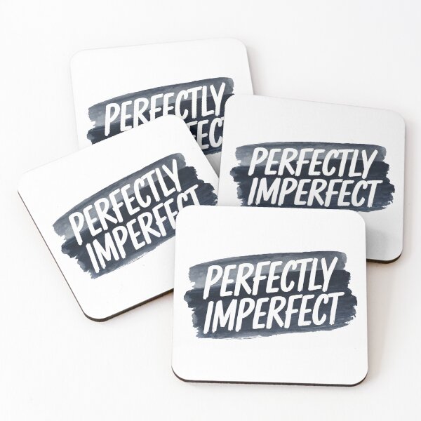 Item preview, "Perfectly Imperfect" motivational quote design designed and sold by UrbanPopDesigns.
