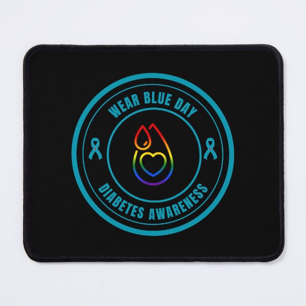 Item preview, Wear Blue Day, Diabetes Awareness, 14th November, type 1 Diabetes, type 2 Diabetes, Diabetes pride flag graphic, designed and sold by PrideBeProud.