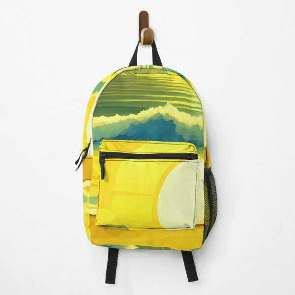 Item preview, Retro Sun Beach Ocean Mountains Sky AI Art 3 of 4 designed and sold by Beachy.