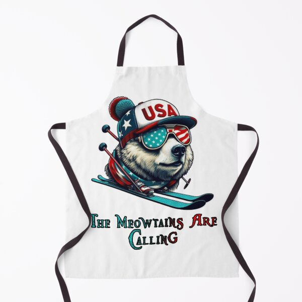 Item preview, The Meowtains Are Calling Funny Ski American Bear Lovers Skiing designed and sold by Creat-Des.