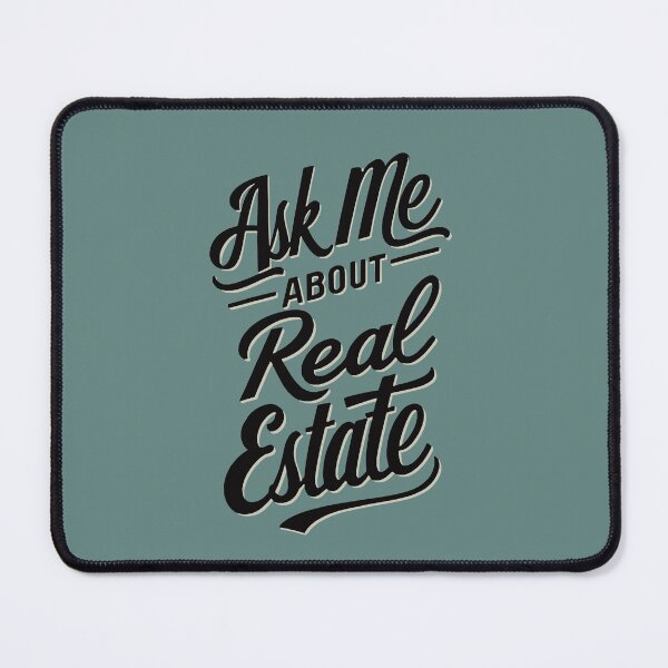 Item preview, Ask Me About Real Estate Cursive Vintage Realtor designed and sold by thecatcouch.