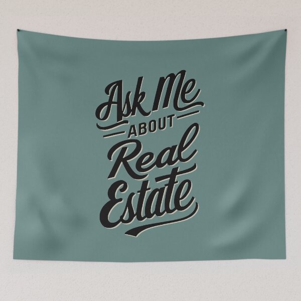Item preview, Ask Me About Real Estate Cursive Vintage Realtor designed and sold by thecatcouch.
