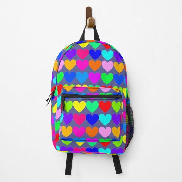 Item preview, A colorful pattern of hearts is displayed on a white background designed and sold by PWDigitalArt.