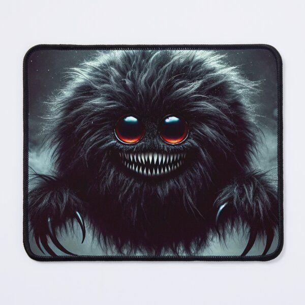 Item preview, Haunting Black Fluffy Ghost Creature with Eerie Eyes designed and sold by maxthegrem.