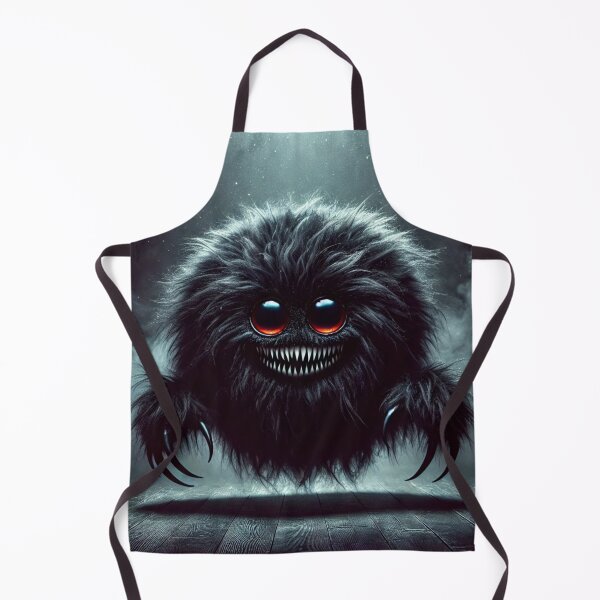 Item preview, Haunting Black Fluffy Ghost Creature with Eerie Eyes designed and sold by maxthegrem.