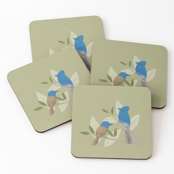 Item preview, Blue Paradise-flycatcher (Terpsiphone cyanescens) designed and sold by go outside . go wild.