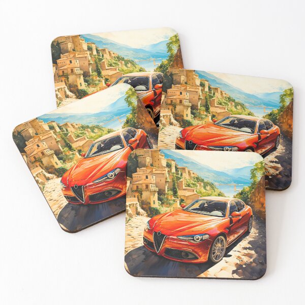 Item preview, Cruising Lake Como In Alfa Romeo Giulia Veloce designed and sold by RevUpDesign.