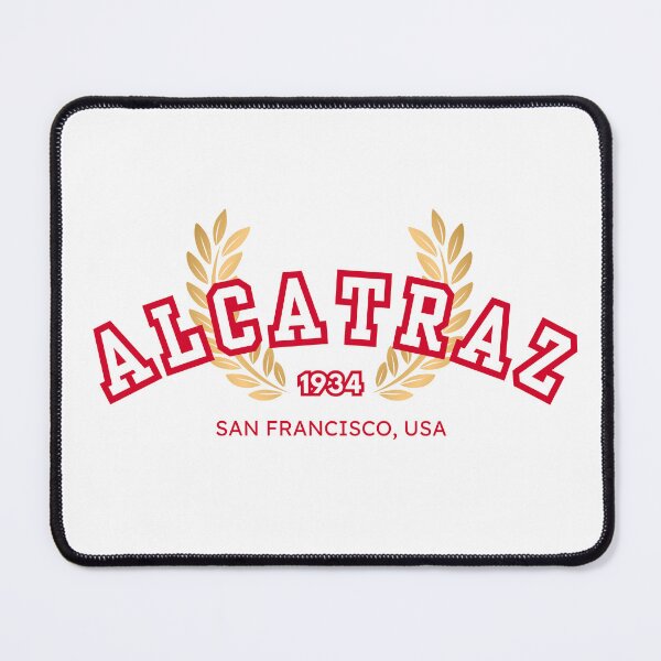 Item preview, Alcatraz Prison “Varsity,” White and Red designed and sold by UNK-Fatigues.