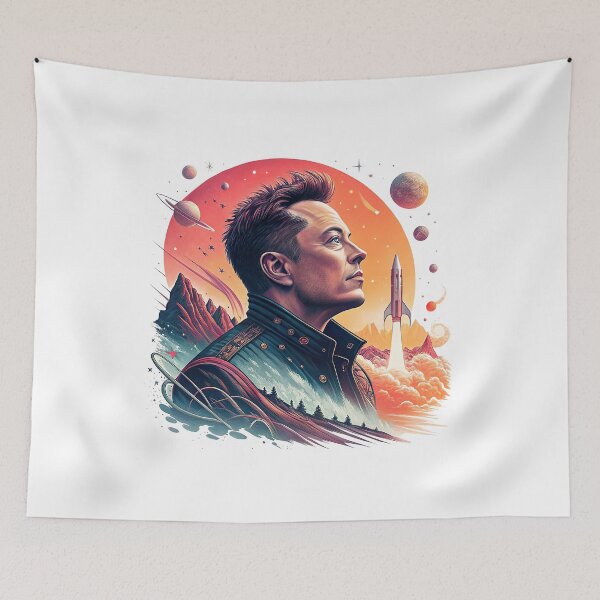 Artikelvorschau, Elon Musk Abstrakte Kunst, Elon Musk, Abstrakt entworfen und verkauft von graphic-genie.