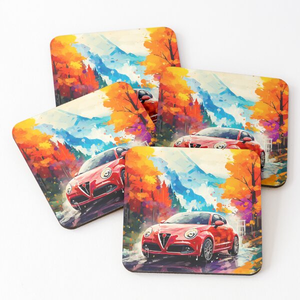 Item preview, Watercolor Alfa Romeo MiTo Italian Spirit In Heart Of Fall designed and sold by RevUpDesign.