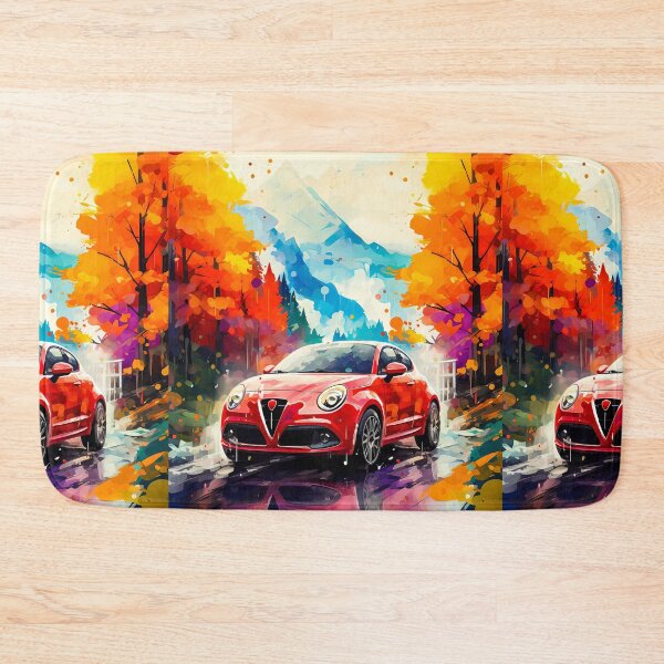 Item preview, Watercolor Alfa Romeo MiTo Italian Spirit In Heart Of Fall designed and sold by RevUpDesign.
