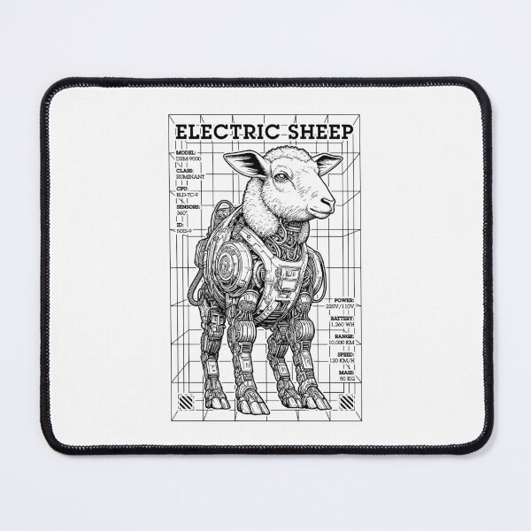 Item preview, Electric Sheep Cyberpunk Android Robot Science Fiction Gamer designed and sold by GrandeDuc.