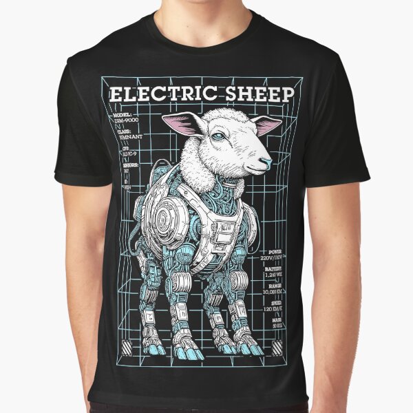 Item preview, Electric Sheep Cyberpunk Android Robot Science Fiction Gamer designed and sold by GrandeDuc.