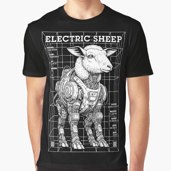 Item preview, Electric Sheep Cyberpunk Android Robot Science Fiction Gamer designed and sold by GrandeDuc.