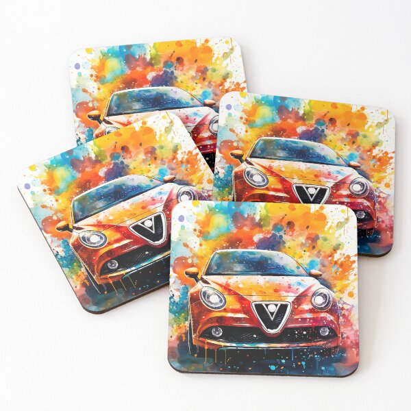 Artikelvorschau, Aquarell Alfa Romeo MiTo Ausbruch italienischer Leidenschaft entworfen und verkauft von RevUpDesign.