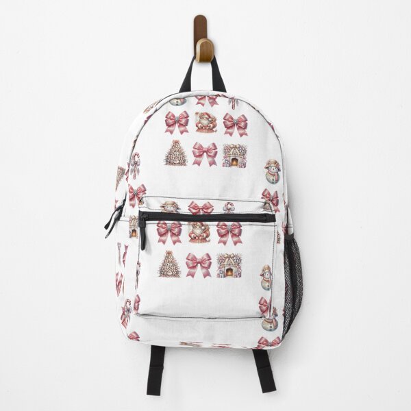 Item preview, Sparkling Pink Bow with Twinkling Christmas tree and Santa Claus designed and sold by cocomelon168.
