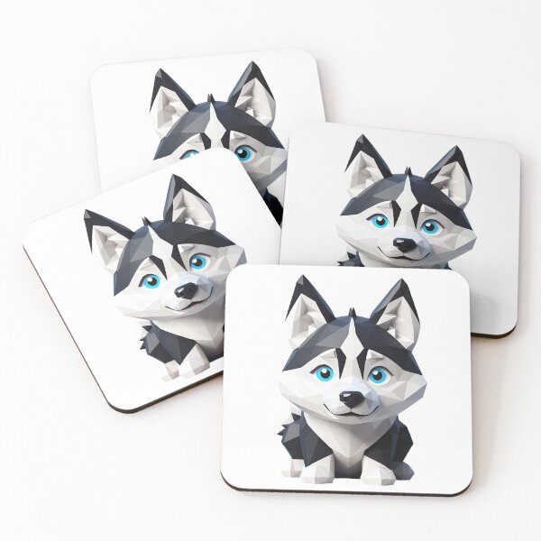 Item preview, Polygonal Husky Pup Art designed and sold by KiEgon.