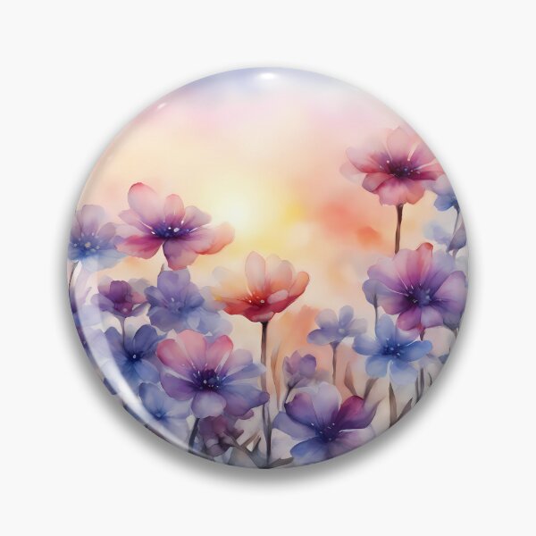 Item preview, Purple Flower Meadow in Sunrise designed and sold by CalmnessbyChoice.