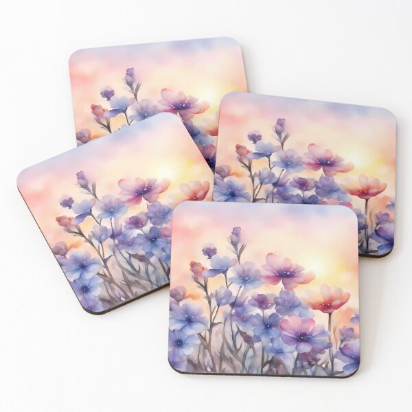 Item preview, Purple Flower Meadow in Sunrise designed and sold by CalmnessbyChoice.