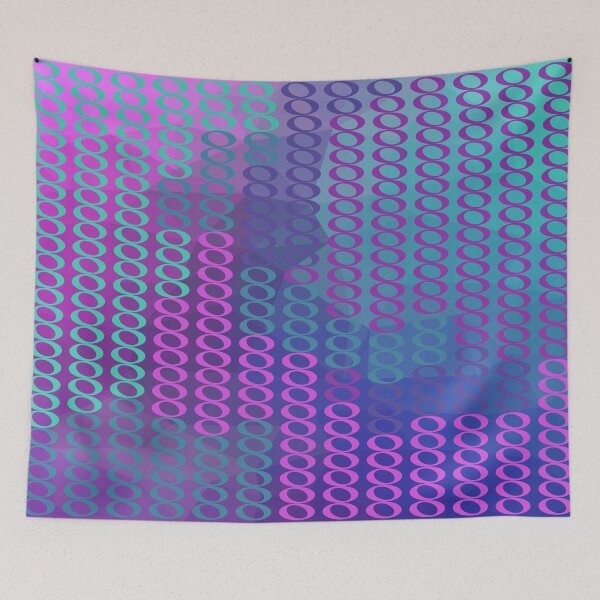 Item preview, Whole Notes In Chains Turquoise Purple Blue Fuchsia designed and sold by BrightrDayMusicArt.