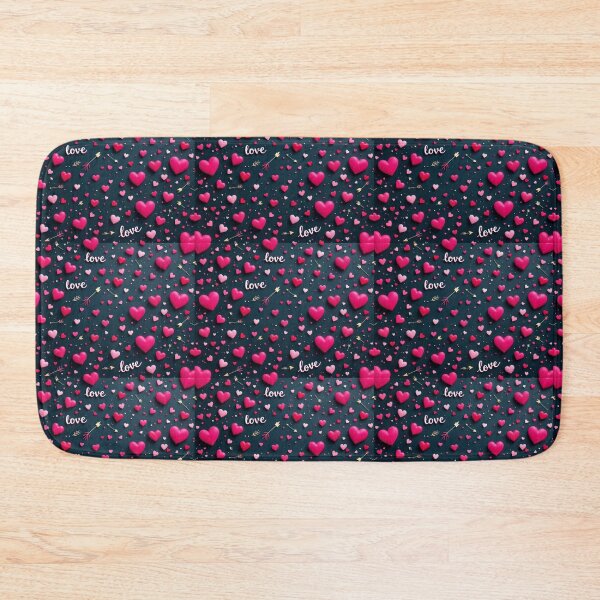 Item preview, An elegant 3D pattern featuring gold hearts, rose petals, and love notes, representing passionate love and togetherness, ideal for romantic wedding invitations or Valentine's Day projects. designed and sold by AlwaysHome.