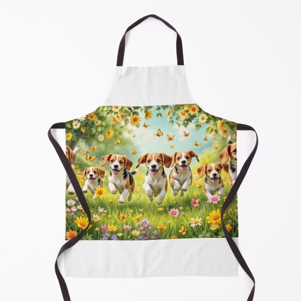 Item preview, A playful 3D pattern background featuring energetic Beagles running through lush fields with butterflies, perfect for outdoor dog-themed designs, pet lovers, and nature-inspired aesthetics. designed and sold by AlwaysHome.