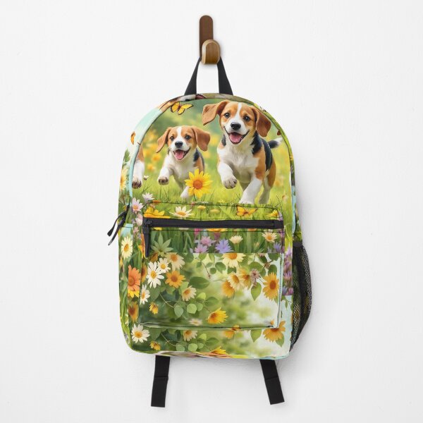 Item preview, A playful 3D pattern background featuring energetic Beagles running through lush fields with butterflies, perfect for outdoor dog-themed designs, pet lovers, and nature-inspired aesthetics. designed and sold by AlwaysHome.