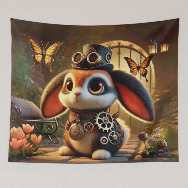 Item preview, Steampunk Harlequin Rabbit designed and sold by Sillytoe.