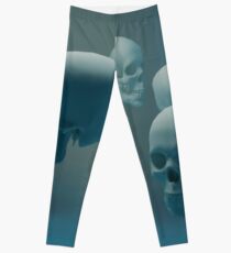 Dancing Blue Skulls Leggings