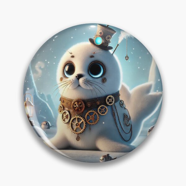 Item preview, Steampunk Harp Seal designed and sold by Sillytoe.