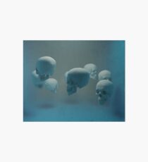 Dancing Blue Skulls Art Board
