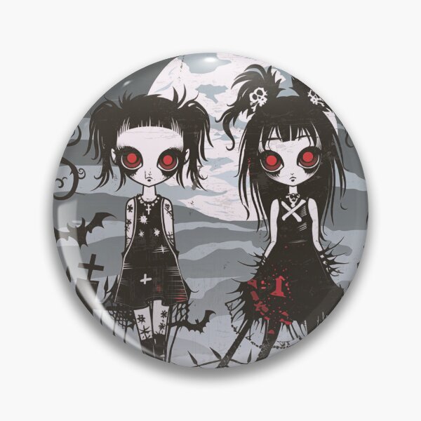 Item preview, Crusty Punk Goths aka Deathrocker Girls designed and sold by PitchBlackIcon.