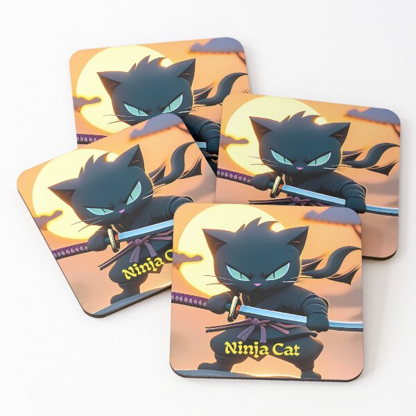 Item preview, Cat 5 - Ninja Cat designed and sold by thejungleheroes.