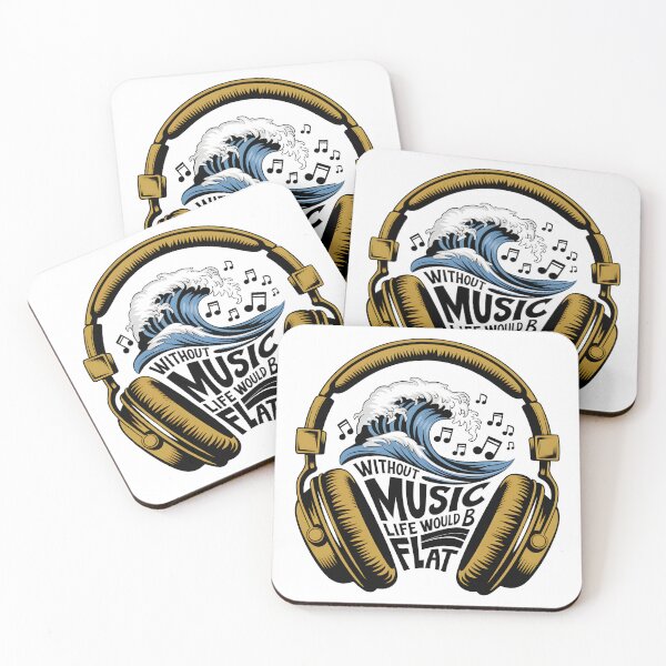 Item preview, Without music life would be flat  designed and sold by aimene dahache.