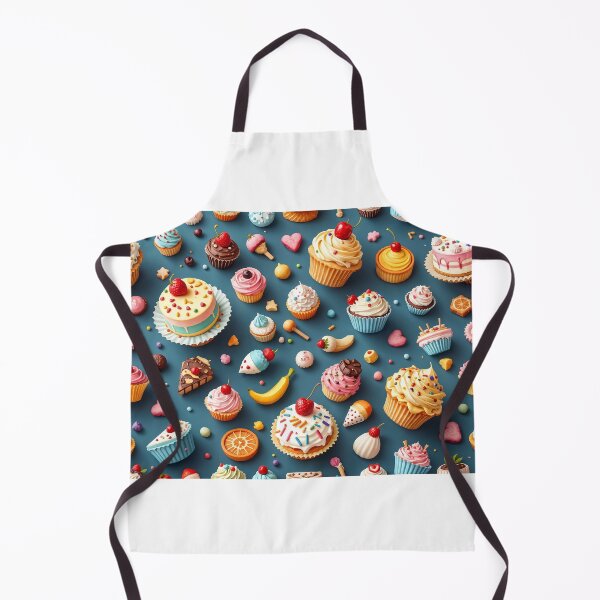 Aperçu de l'œuvre An eye-catching 3D pattern featuring playful desserts like colorful cupcakes and cakes, ideal for creating a delightful atmosphere. créée et vendue par AlwaysHome.
