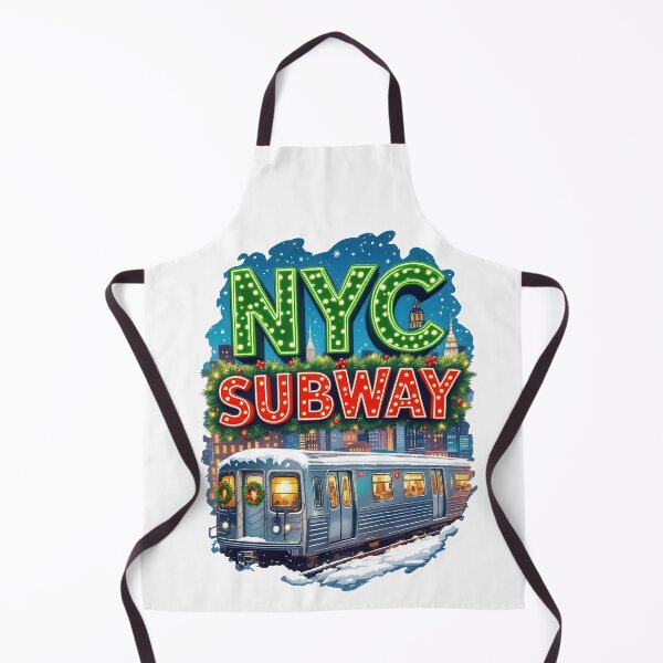 Item preview, New York Subway NYC Subway Train - Christmas Edition designed and sold by MayaDelaye.