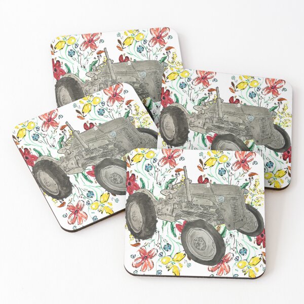 Item preview, Cute Retro Delightful Fergy tractor. with flowers designed and sold by iancoppack.
