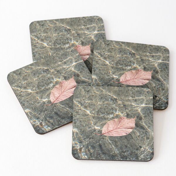 Item preview, Autumnal Bijou - Pale Pink Leaf Underpart with Water Droplets designed and sold by Georgia Mizuleva.