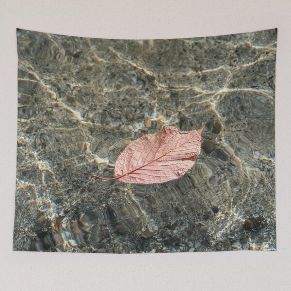 Item preview, Autumnal Bijou - Pale Pink Leaf Underpart with Water Droplets designed and sold by Georgia Mizuleva.
